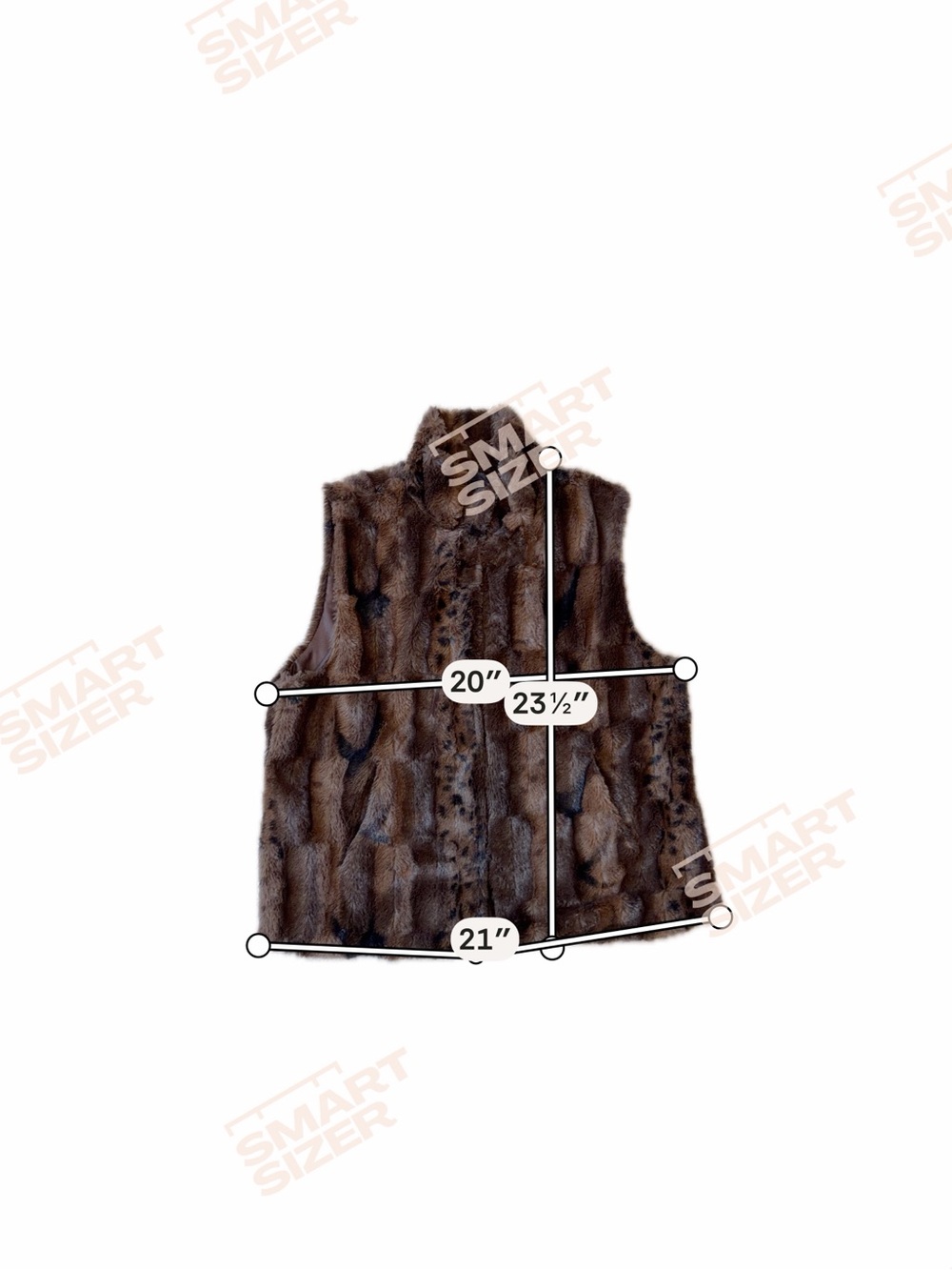 Betsey Johnson Brown Faux Fur Vest Sleeveless Plush Soft Layering Jacket Size S - Picture 6 of 6